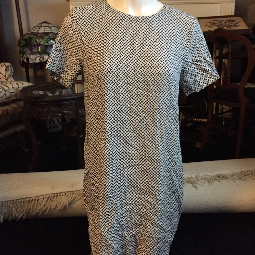 H&M Black & White Butterfly Dress Size 10